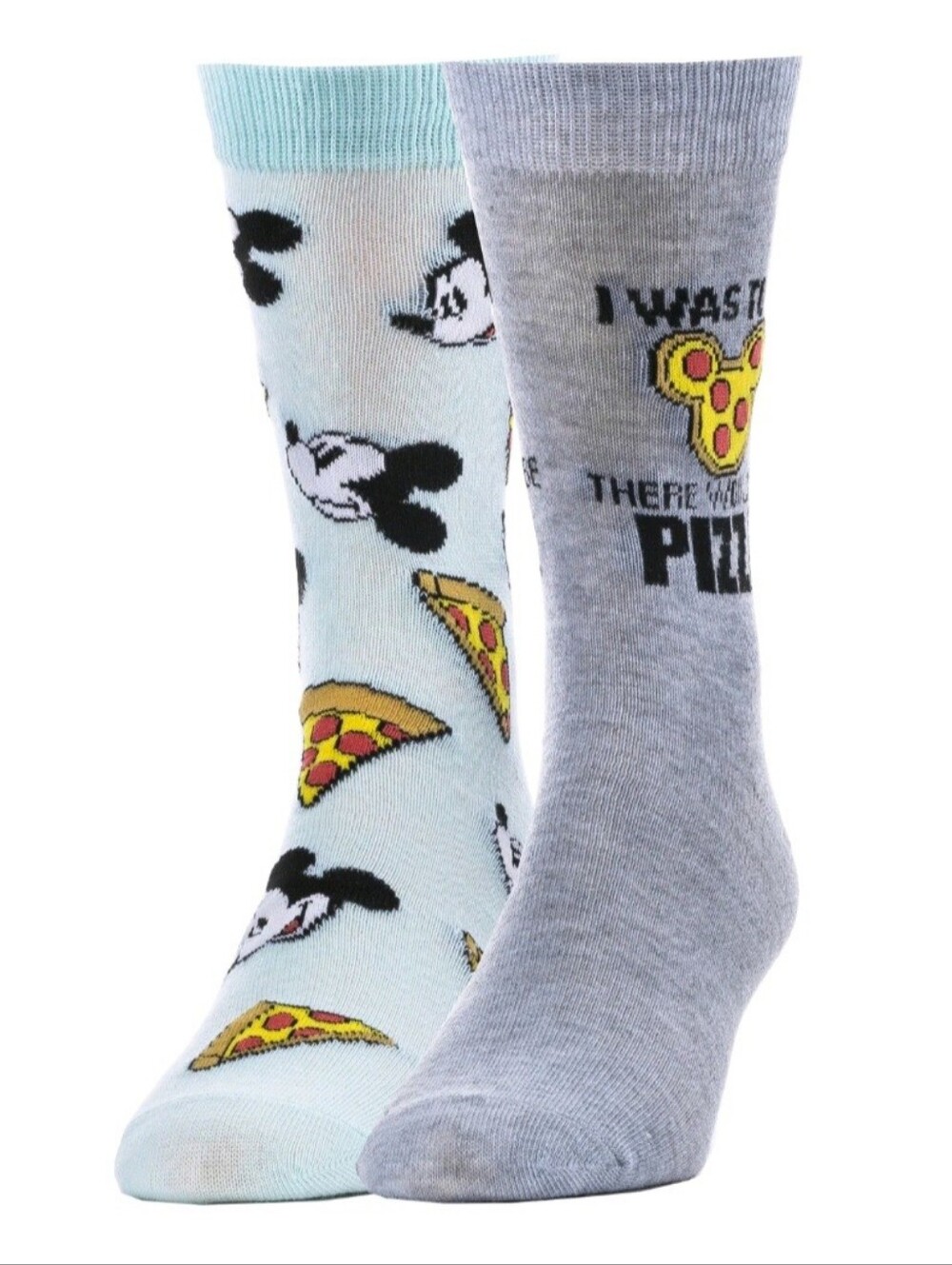 2 Pair Disney Mickey Mouse Pizza Socks